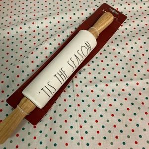 NIP Rae Dunn Christmas Rolling Pin